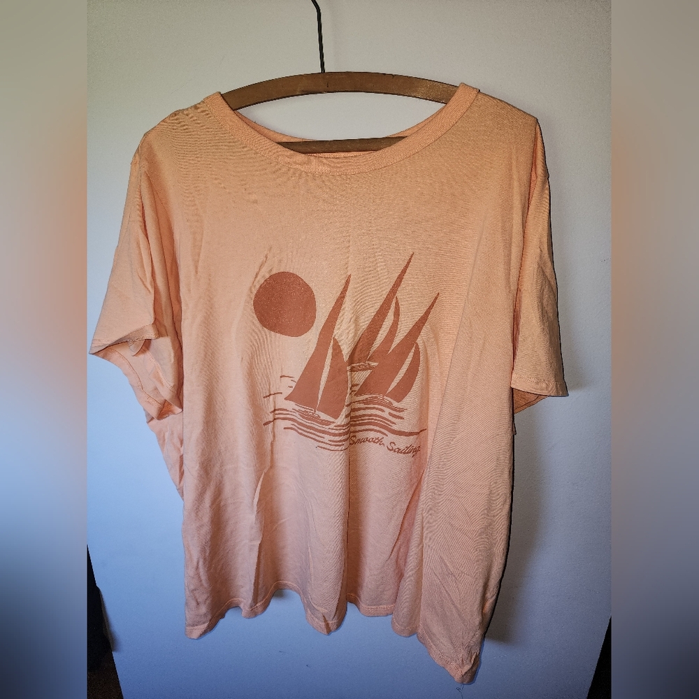Old Navy "Smooth Sailing" Peach Tee
